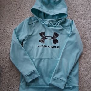 Under Armour Aqua Hoodie with Black Logo